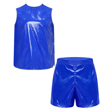 Load image into Gallery viewer, Mens Special Needs Waterproof Sweat Tracksuit Tank Tops And Sides Buttons Boxer Shorts Two Pieces Outfit Adaptive Clothing
