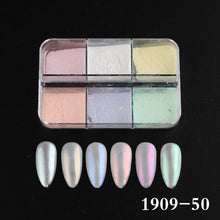 Load image into Gallery viewer, Moonlight Mirror Nails Powder Metallic Chrome Effect Pigments Gel Polish Laser Dust Glitter Aurora Shiny Pearl Nail Manicure Dec
