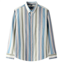 Load image into Gallery viewer, Striped Plaid Cotton Slim Shirt
