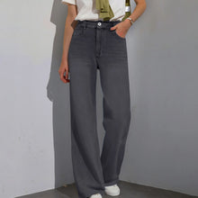 Load image into Gallery viewer, High Waist Draped Straight Jeans
