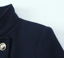 Load image into Gallery viewer, Retro Black Wool Long Coat
