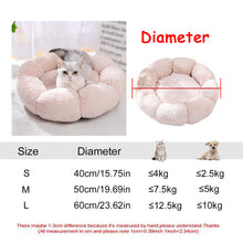 Load image into Gallery viewer, 40-90cm 6 Sizes Round Pet Bed for Large Dog Bed Super Soft Cat Bed Plush Dog House for Medium Dog House Winter Warm Sleeping
