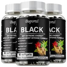 Load image into Gallery viewer, Black Metabolism Support Capsule Supplement
