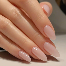 Load image into Gallery viewer, 120pcs/Box Bright Gloss Pink False Nails Medium Almond Simple Solid Color Press On Nails Soft Gel Full Cover Wearable False Nail
