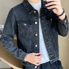Load image into Gallery viewer, Black Y2K Denim Jacket
