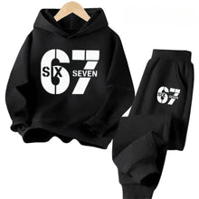 Load image into Gallery viewer, 67 Hoodie Set Big Sale, 2-piece Set Suitable for Children Aged 4 To 13, Discounted Cartoon Printed Cotton Sportswear
