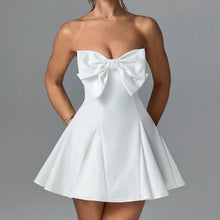 Load image into Gallery viewer, Strapless Bow A-Line Mini Dress
