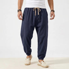 Load image into Gallery viewer, Men's Joggers Streetwear Casual Harem Pants Sport Large Sweatpants Korean Breathable Cotton Trousers Elastic Waist Long Pants
