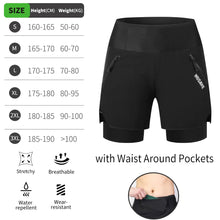 Load image into Gallery viewer, WOSAWE MTB Shorts Summer Men Cycling Shorts 2 in 1 Mountain Bike Padded Shorts Double Layer Downhill Bike Quick Dry Short Pants
