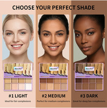 Load image into Gallery viewer, 8 Shade Soft Matte Cream Concealer Palette Full Coverage Fade Dark Circles Blemishes Waterproof Long Lasting Oil Control Makeup
