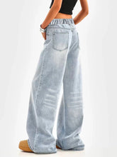 Load image into Gallery viewer, Retro Washed Wide Leg Jeans
