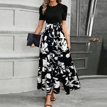 Load image into Gallery viewer, Elegant Lace-Up Ruffle Hem Dress
