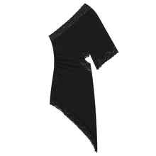 Load image into Gallery viewer, Women's Lace Dress Elegant Female Party Dresses Summer Casual Woman Backless Short Dress Vintage Vestidos Black Evening Dresses
