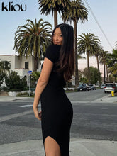 Load image into Gallery viewer, Elegant Collar Side Slit Dress
