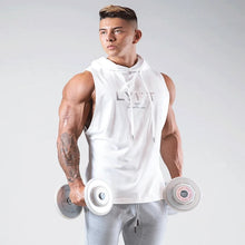 Load image into Gallery viewer, Men's Workout Hooded Tank Tops Bodybuilding Muscle Cut Off T Shirt Sleeveless Gym Hoodies
