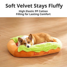 Load image into Gallery viewer, Pet Bed Hot Dog Shaped Dog Lounger Cat Sleeping Cushion Soft Fiber Puppy Warm House Removable Washable Beds for Cats Dogs
