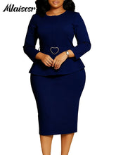 Load image into Gallery viewer, Pencil Midi Dress with Waist Sash
