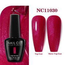 Load image into Gallery viewer, NAILCO 333 Colors Gel Nail Polish Semi Permanent Varnishes Nails Art Design Hybrid Soak Off Top Base Coat UV Gel Manicure 15ml
