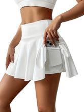 Load image into Gallery viewer, Women Tennis Skirt Women Fitness Sports Skirt With Built-In Shorts Yoga Fitness High Elastic Girl Sweatpants Skirts Golf Skorts
