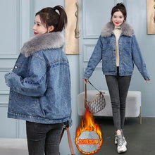 Load image into Gallery viewer, Coats Jean Jackets Women 2025 Winter Denim Jacket Designer Very Warm Latest Fashion High Quality Woman Coat Overcoat Cowgirl
