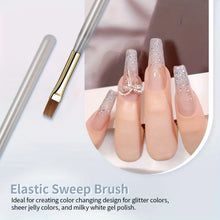 Load image into Gallery viewer, 2pcs Wide Soft Bristle Nail Brush Gradient Design Acrylic Handle Gel Polish Applicator Nail Tools

