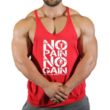 Load image into Gallery viewer, Gym T-shirts Muscle Men's Clothes Workout Fitness Shirt Singlets Tank Top Vest Man Sportswear Muscular Bodybuilding Stringer
