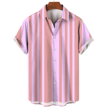 Load image into Gallery viewer, Striped Hawaiian Casual Shirt Men
