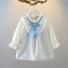 Load image into Gallery viewer, Cute Bow Plaid Baby Dress
