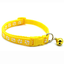 Load image into Gallery viewer, Pet Collar With Bell Cartoon Footprint Colorful Dog Puppy Cat Accessories Kitten Collar Adjustable Safety Bell Ring Necklace Pet
