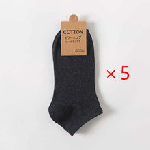 Load image into Gallery viewer, Men’s Cotton Ankle Socks 5-Pair Pack

