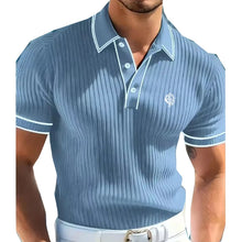 Load image into Gallery viewer, Men's Short Sleeve Polo Shirt with Buttons Casual Entertainment Decorative Whit Logo Clothing Leisure Fashion Polo
