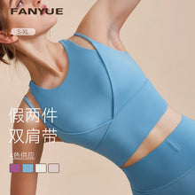 Load image into Gallery viewer, Sports Bra with Shock-absorbing Shoulder Straps for Women, Gathered Back, Fitness Bra, Running Top, New
