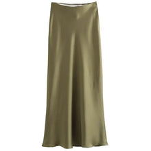 Load image into Gallery viewer, HH Skirts For Women 2024 Summer Solid Satin Sheath Long Skirt Female Show Curve Beach Outfits For Woman Mermaid Skirts
