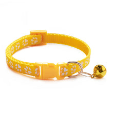 Load image into Gallery viewer, Pet Collar With Bell Cartoon Footprint Colorful Dog Puppy Cat Accessories Kitten Collar Adjustable Safety Bell Ring Necklace Pet
