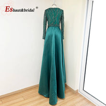 Load image into Gallery viewer, Elegant Wedding Evening Dress for Women 2026 V Neck Long Sleeves Mermaid with Detachable Train Prom Party Gowns Customized
