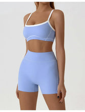 Load image into Gallery viewer, Woman Yoga Sport Outfit for Fitness Two Pieces Short Pant Sets Suits Tracksuit Sportswear Woman Gym Yoga Workout Clothes
