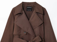 Load image into Gallery viewer, Women's Jackets Autumn 2026 New Fashion Short Trench Coats Chic Lapel Loose Elegant Women long-sleeved Warm Autumn Street Jacket
