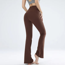 Load image into Gallery viewer, Women's leggings slim yoga pants women's high waisted wide leg pants sports bell bottoms breathable quick dry bottom
