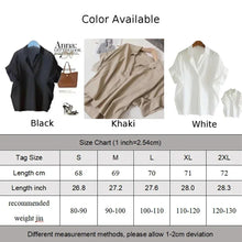 Load image into Gallery viewer, Women Blouses Spring Summer Breathable Simple Short Batwing Sleeve Turn Town Quick Dry Collar Shirts Solid Color Female Clothing
