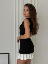 Load image into Gallery viewer, Elegant Sleeveless Pleated Mini Dress
