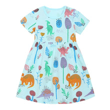 Load image into Gallery viewer, Dinosaur Print Summer Girls Dress
