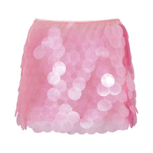 Load image into Gallery viewer, Y2K Women's Bling Fashion Mini Skirts Hotsweet Low Rise Sequins Skirts Spring Summer Casual Bodycon Skirts
