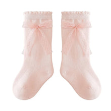 Load image into Gallery viewer, Princess Lace Bow Baby Socks
