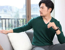 Load image into Gallery viewer, Thick Solid V-Neck Pullover
