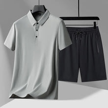 Load image into Gallery viewer, polo Shirts + shorts 2024 summer new style fashion Sportswear Men's Casual Sets Male Fashion shirts and shorts full size M-4XL
