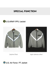 Load image into Gallery viewer, Reflective Hooded Bomber Jacket
