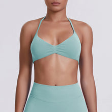Load image into Gallery viewer, Sport Bra Strappy Bra Top Women High Support Thin Strap Halter Sport Seamless Bras Scrunch Workout Yoga Tank
