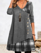Load image into Gallery viewer, Elegant Button Detail Loose Dress
