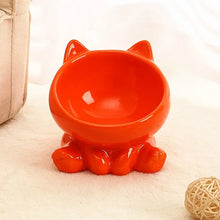 Load image into Gallery viewer, Cat Bowl Pet Accessories Ceramic Diagonal High Feet Cute Protection Cervical Spine Dog Bowl Drink Water Bowl Pet Supplies
