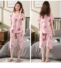 Load image into Gallery viewer, Cotton Cartoon Summer Pajama Set
